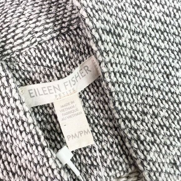 Eileen Fisher Cardigan Womens Gray Petite Medium Open Front Long Sleeve - Picture 5 of 10